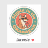 Vintage Okanagan nippen Sticker (Vel)