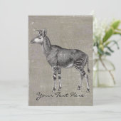 Vintage Okapi Kaart (Staand voorkant)