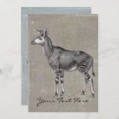 Vintage Okapi Kaart (Voorkant / Achterkant)