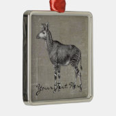Vintage Okapi Metalen Ornament (Rechts)