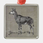 Vintage Okapi Metalen Ornament (Voorkant)