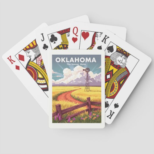 Vintage Oklahoma Pokerkaarten (Achterkant)