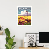 Vintage Oklahoma Poster (Thuiskantoor)