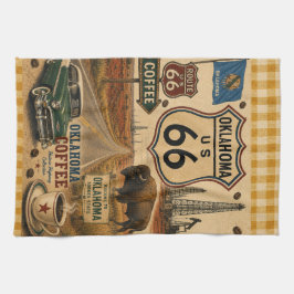 Vintage Oklahoma Route 66 Coffee Americana Theedoek
