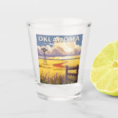 Vintage Oklahoma Shot Glas (Voorkant)