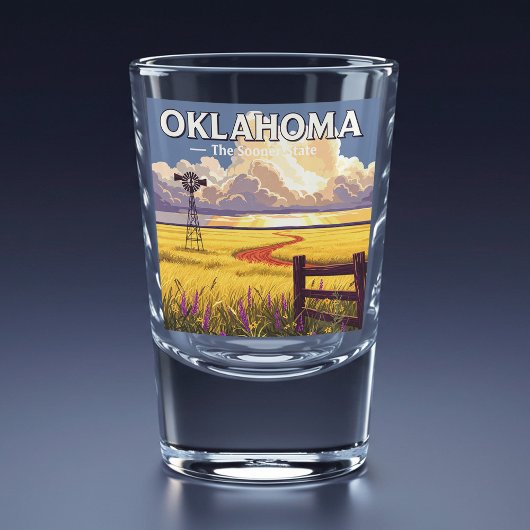Vintage Oklahoma Shot Glas