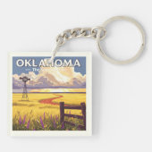 Vintage Oklahoma Sleutelhanger (Achterkant)