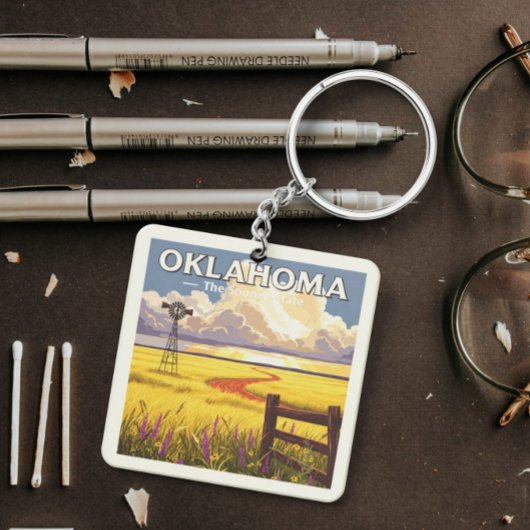 Vintage Oklahoma Sleutelhanger