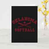 Vintage Oklahoma Softbal Uitrusting Kaart (Gele Bloem)