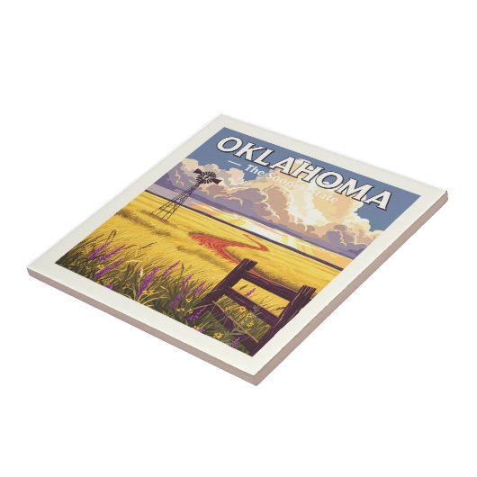 Vintage Oklahoma Tegeltje (Zijkant)