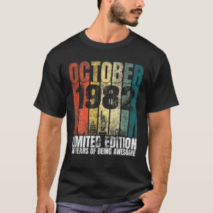 Vintage oktober 1982 cadeaus 38 jaar oud 38 t-shirt