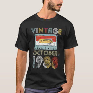 Vintage oktober 1988 Cassettebandje van de geboort T-shirt