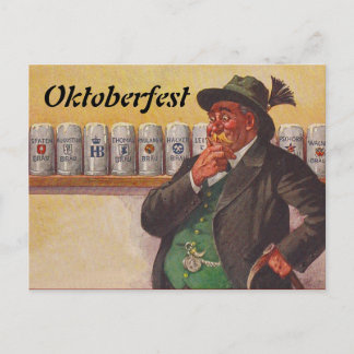 Vintage Oktoberfest Octoberfest Chocolade Briefkaa Briefkaart