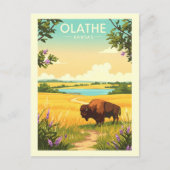 Vintage Olathe Kansas Briefkaart (Voorkant)