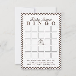 Vintage Old Bike Chevron Baby shower Bingo Kaarten