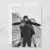 Vintage Old Money Preppy Checkered Photo Wedding Kaart (Achterkant)