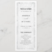 Vintage Old Money White Lace Wedding Programmakaart (Voorkant)
