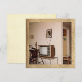 Vintage "Old School Television" Vlakke Notitiekaar (Voorkant / Achterkant)