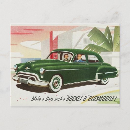 Vintage Oldsmobile Ad Briefkaart (Voorkant)