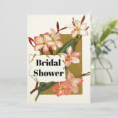 Vintage oleander vrijgezellenfeest voor de bloemet kaart (Staand voorkant)