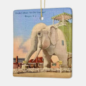 Vintage Olifant Hotel Keramisch Ornament (Links)