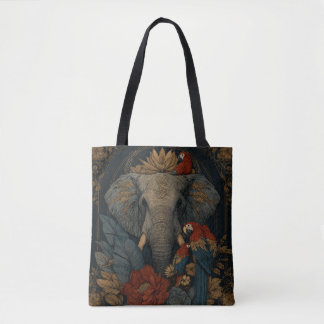 Vintage Olifant & Papegaai Botanische Tassen Tas |