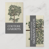 Vintage olijfboom Gardener Visitekaartje (Voorkant / Achterkant)