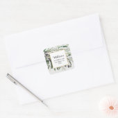 Vintage Olijftak Retouradres Vierkante Sticker (Envelop)