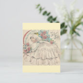 Vintage om de Baby te verwelkomen Briefkaart (Staand voorkant)