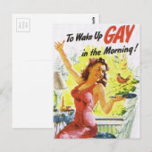 Vintage "om de gay op te wekken" briefkaart (Voorkant / Achterkant)