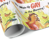 Vintage "om de gay op te wekken" cadeaupapier (Rol Hoek)