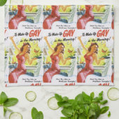 Vintage "om de gay op te wekken" theedoek (Gevouwen)
