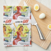 Vintage "om de gay op te wekken" theedoek (Quarter Fold)