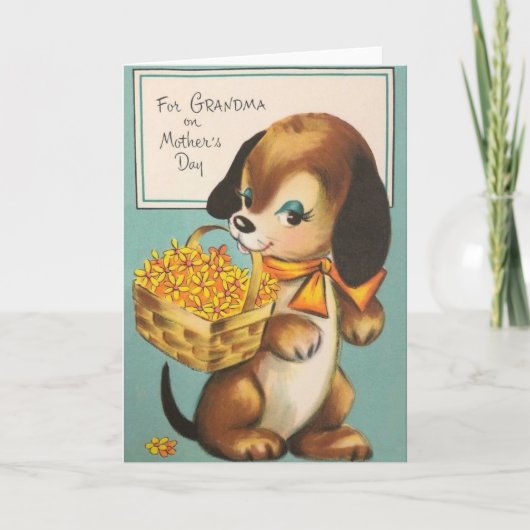 Vintage oma Moederdag kaart (Voorkant)