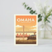 Vintage Omaha Nebraska Briefkaart (Staand voorkant)