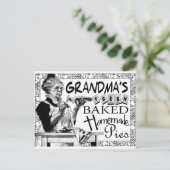 Vintage oma's Homemade Pies Gifts Briefkaart (Staand voorkant)