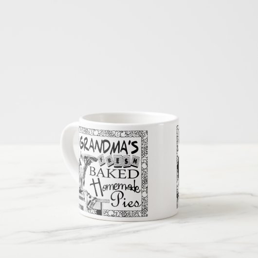 Vintage oma's Homemade Pies Gifts Espresso Kop (Links)