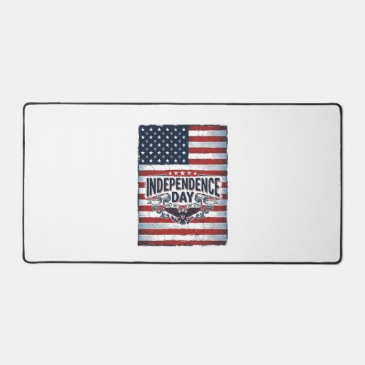Vintage onafhankelijkheidsdag vlag shirt bureaumat (Voorkant)
