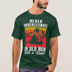 Vintage onderschat nooit een oud Man met een kaya T-shirt