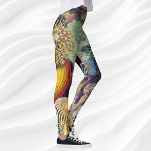 Vintage Onderwater Zeeanemonen door Ernst Haeckel Leggings