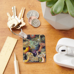 Vintage Onderwater Zeeanemonen door Ernst Haeckel Sleutelhanger