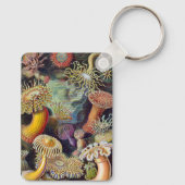 Vintage onderwater zeeanemonen door Ernst Haeckel Sleutelhanger (Achterkant)