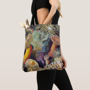 Vintage onderwater zeeanemonen door Ernst Haeckel Tote Bag
