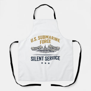 Vintage Onderzeeboot Force Stille Dienst Vector De Schort