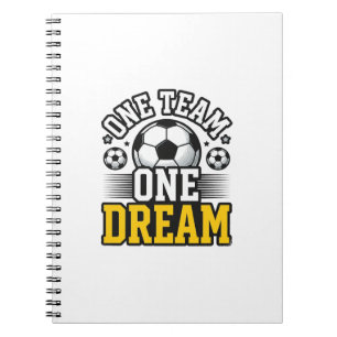 Vintage One Team One Dream Voetbalshirt Ontwerp_1 Notitieboek