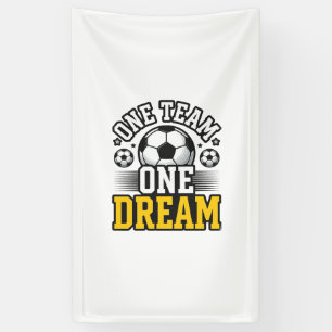 Vintage One Team One Dream Voetbalshirt Ontwerp_1 Spandoek