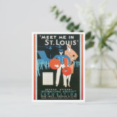 Vintage ontmoet me in St. Louis Briefkaart (Staand voorkant)