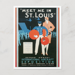 Vintage ontmoet me in St. Louis Briefkaart
