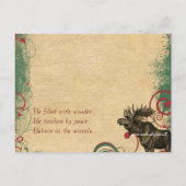 Vintage ontneemt ons eerste Briefkaart met kerstfo (Achterkant)