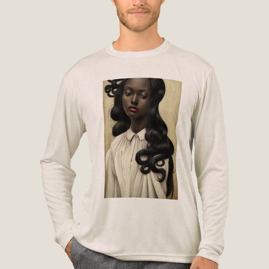 Vintage Onyx Tri-Blend Shirt (Voorkant volledig)